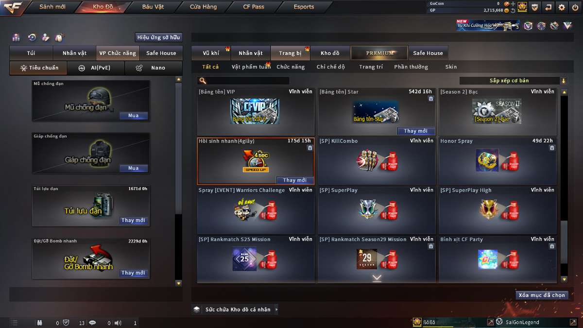 shop acc cf uy tin gia re